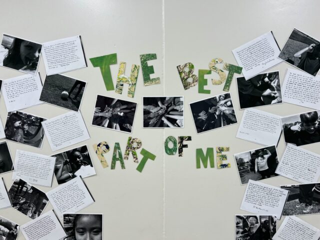 the best part of me with journal entries and black and white photos